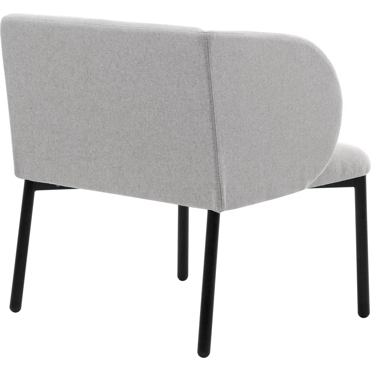 Leyform Ontvangst fauteuil LIV - stof - stalen onderstel - B 730 x D 620 x H 740 mm - lichtgrijs gemêleerd