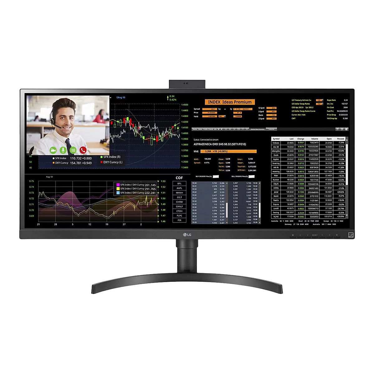 LG 34CN650W-AP - Thin Client - All-in-One (Komplettlösung) - 1 x Celeron J4105 / 1.5 GHz - RAM 8 GB - SSD 128 GB