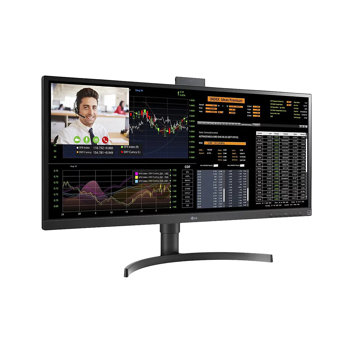 LG 34CN650W-AP - Thin Client - All-in-One (Komplettlösung) - 1 x Celeron J4105 / 1.5 GHz - RAM 8 GB - SSD 128 GB