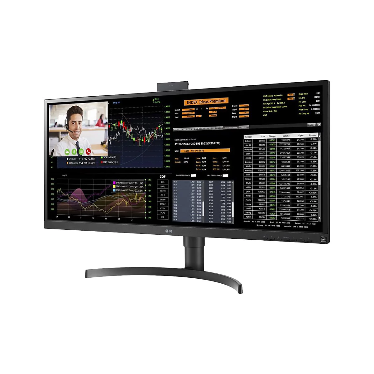 LG 34CN650W-AP - Thin Client - All-in-One (Komplettlösung) - 1 x Celeron J4105 / 1.5 GHz - RAM 8 GB - SSD 128 GB