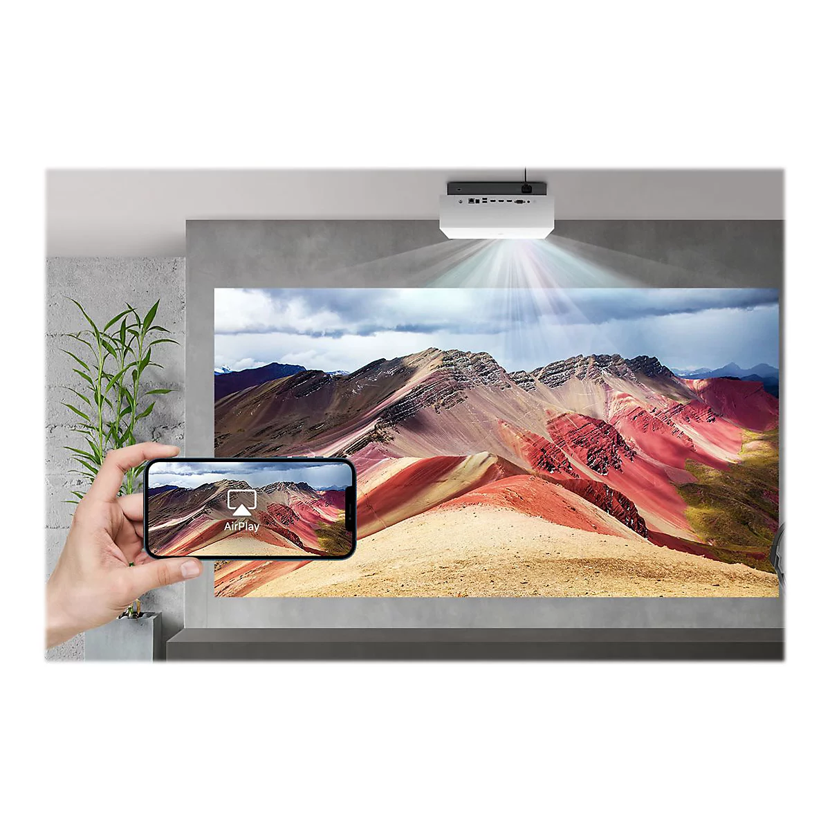 LG CineBeam HU810PW - DLP-Projektor - Miracast Wi-Fi Display / AirPlay - weiß