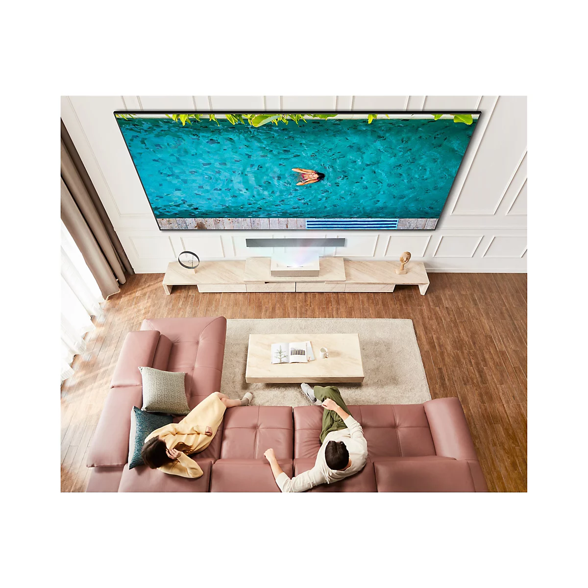 LG CineBeam HU915QE - DLP-Projektor - Laser - 3700 ANSI-Lumen - 3840 x 2160 - 16:9