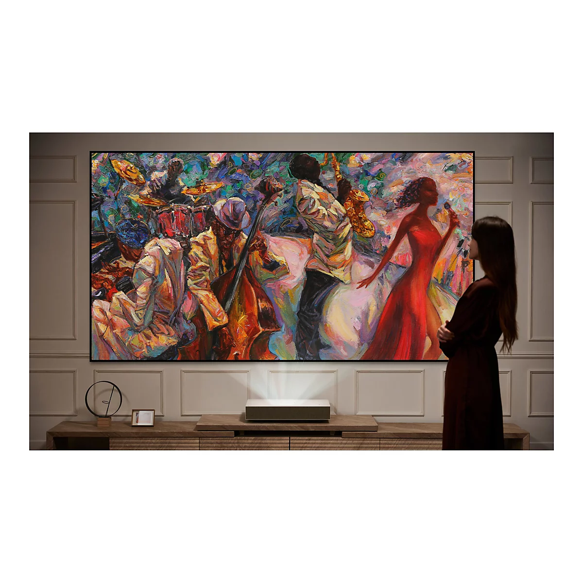 LG CineBeam HU915QE - DLP-Projektor - Laser - 3700 ANSI-Lumen - 3840 x 2160 - 16:9