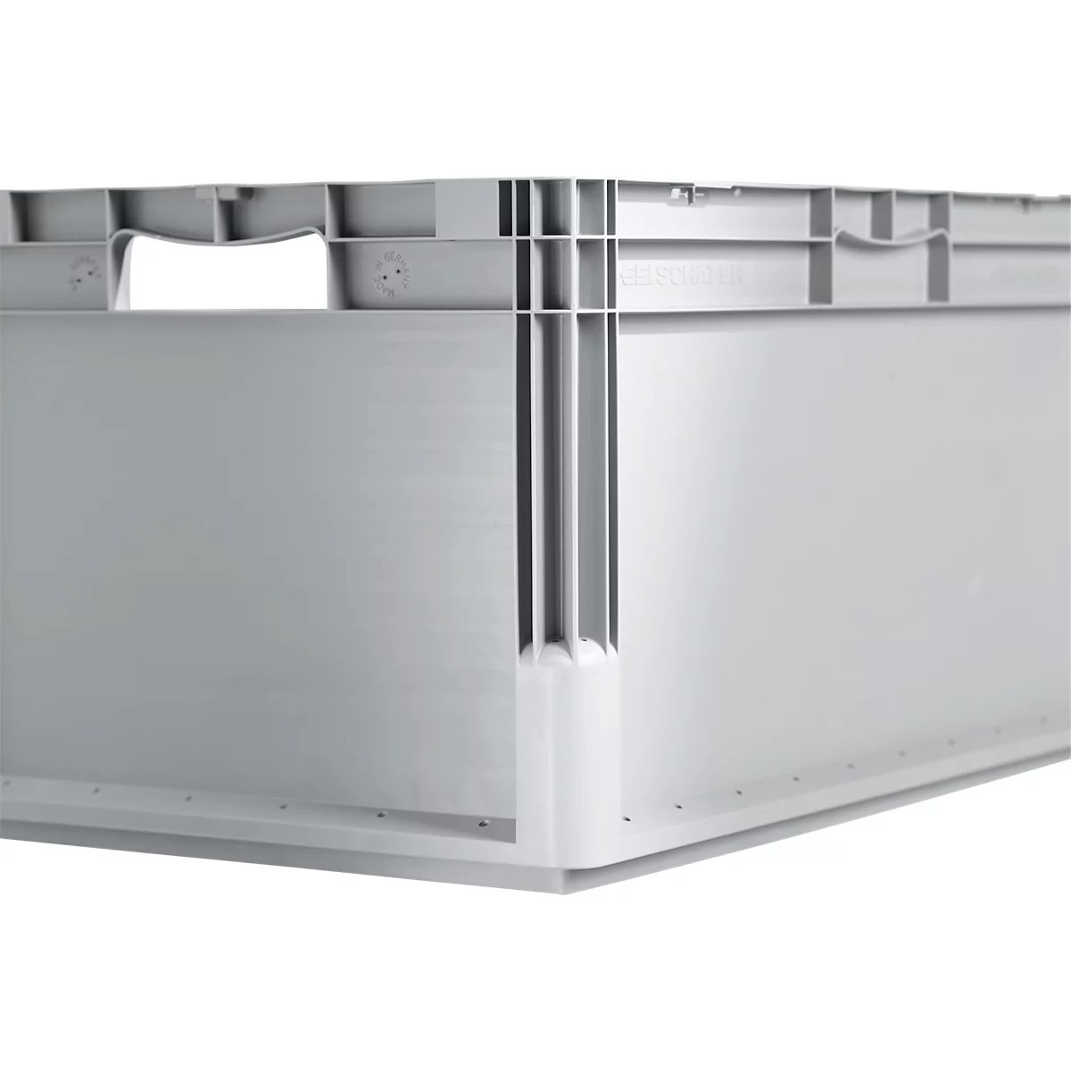 Lichte Eurobox ELB 4220, van PP, inhoud 20,4 l, met deksel, grijs