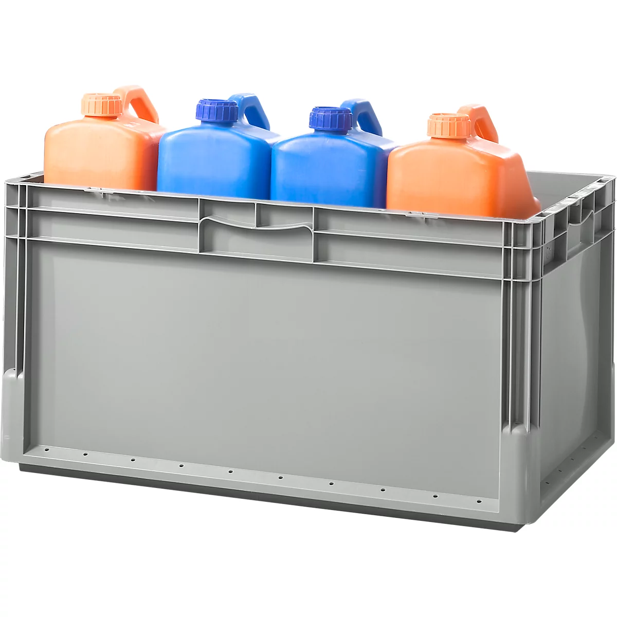 Lichte Eurobox ELB 6320, van PP, inhoud 64 l, zonder deksel, grijs