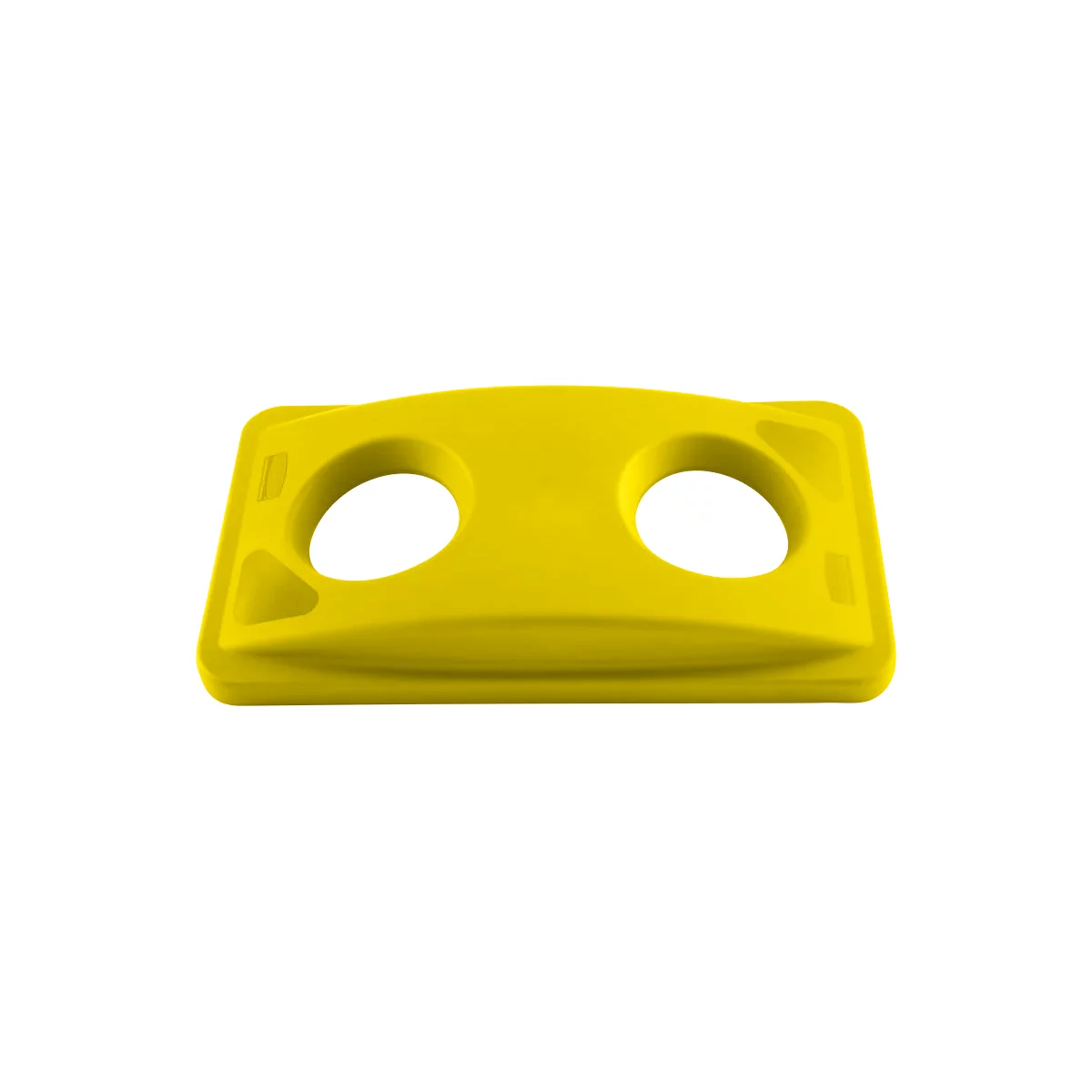 Yellow lid with two round openings.