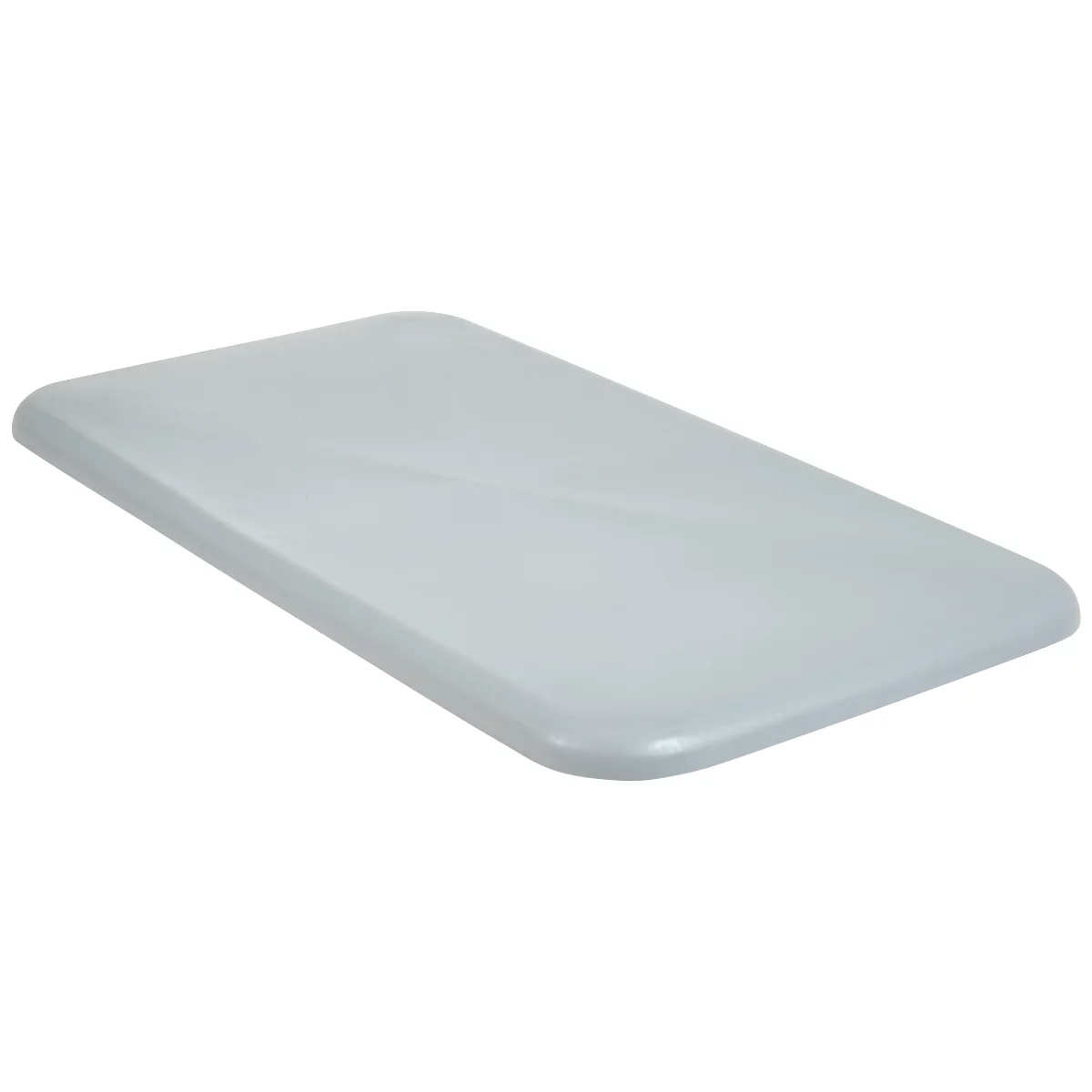 Light grey rectangular table top with rounded corners. The surface is smooth and slightly reflective.