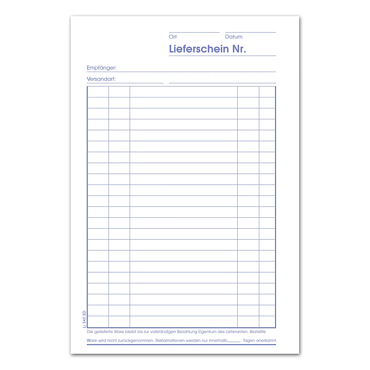 Lieferscheinbuch A5 3x40 hoch