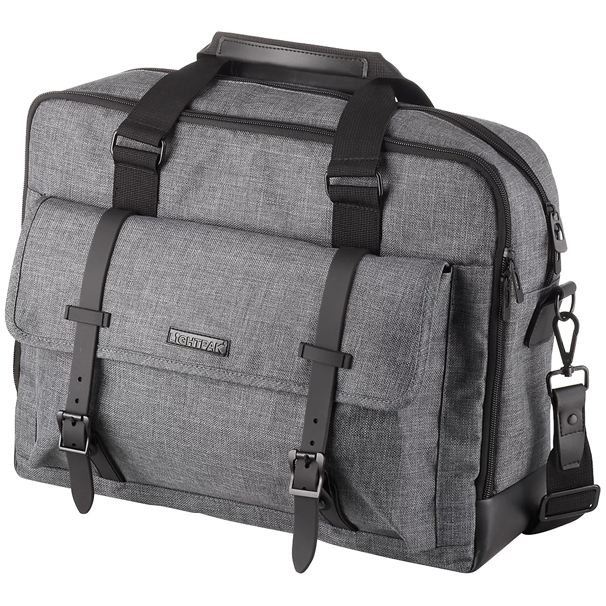 LIGHTPAK® Laptoptasche Twyx, f. 15 Zoll Laptops, grau meliert