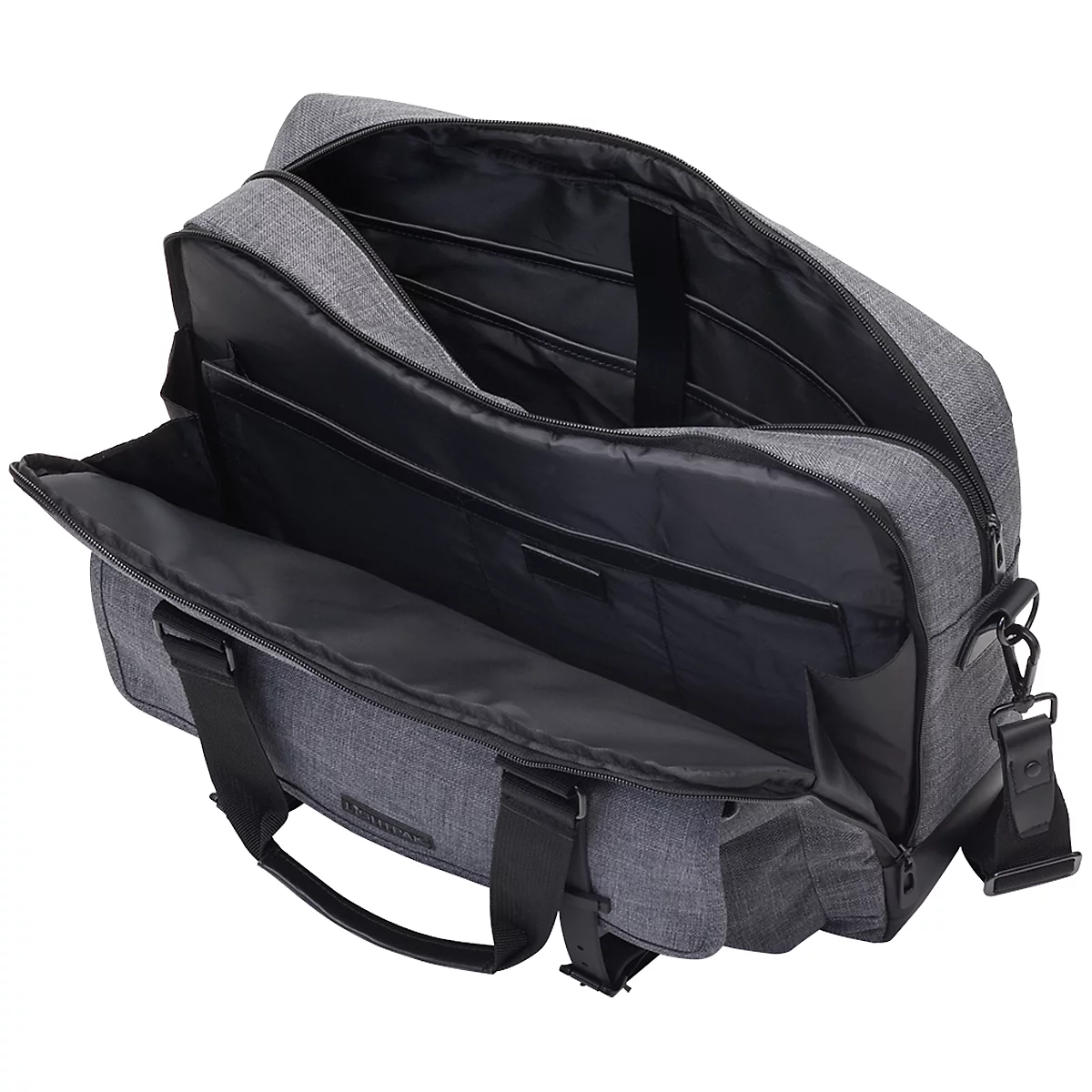 LIGHTPAK® Laptoptasche Twyx, f. 15 Zoll Laptops, grau meliert