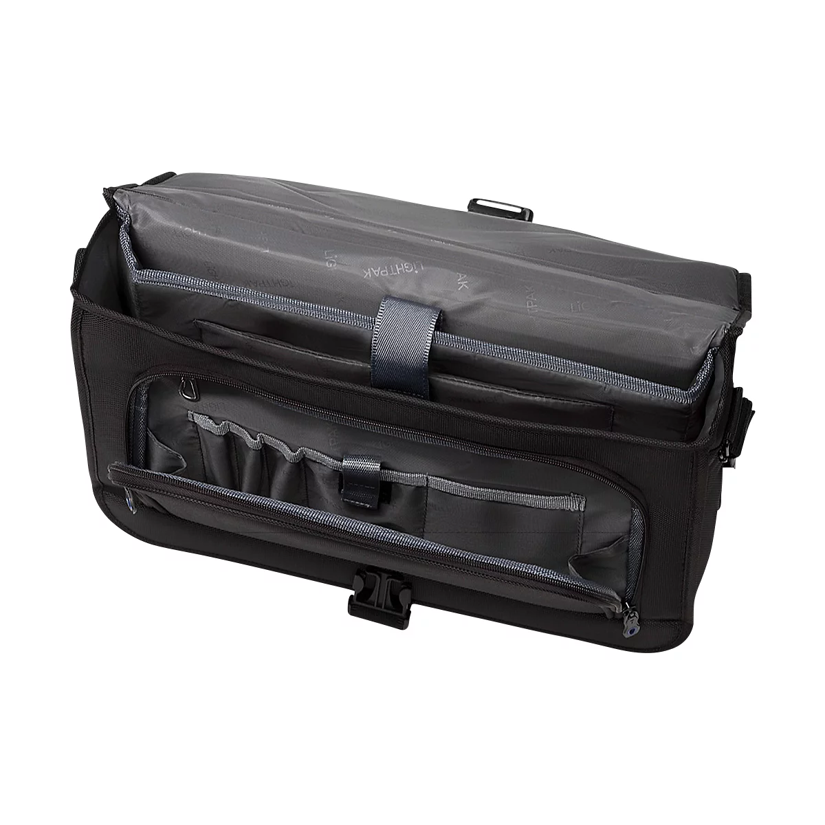 LIGHTPAK Messengerbag Solar, mit Tragegriff, mit Laptopfach, Polyester, schwarz