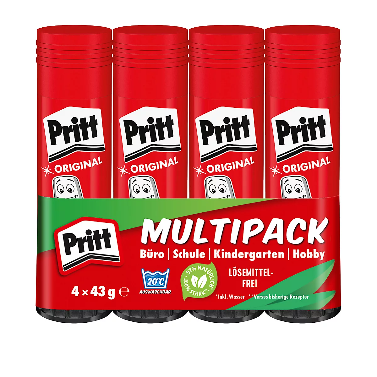 Lijmstift PRITT, 4-pack, 43 g per stick