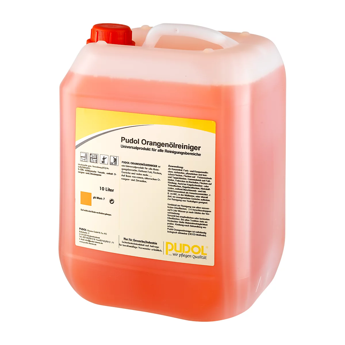 Limpiador de aceite naranja universal, bidón de 10 litros