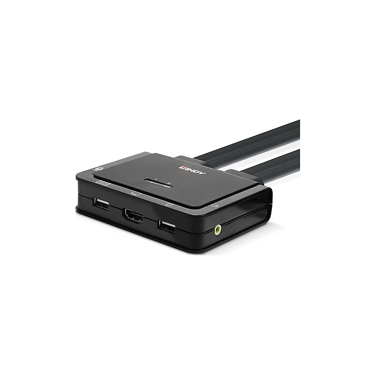 Lindy Compact 2 Port KVM Switch - KVM-Switch - 2 x KVM/Audio/USB - 1 lokaler Benutzer - Desktop