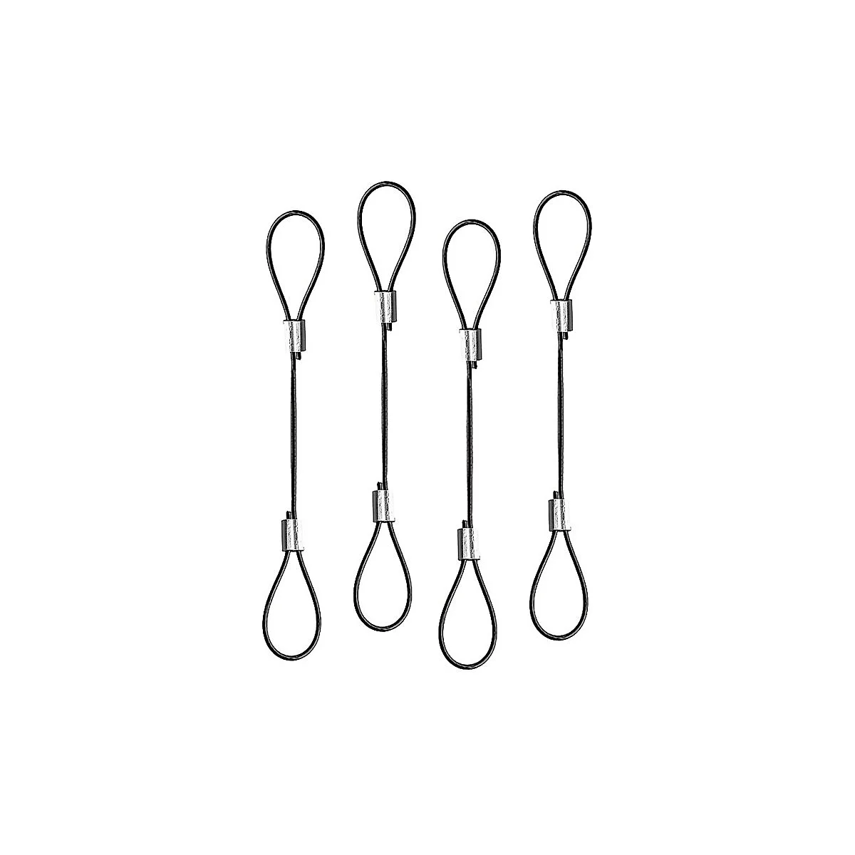 Drahtseile mit Schlaufen an beiden Enden, für Aufhängungen.