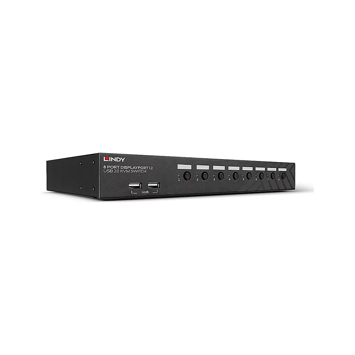 Lindy - KVM-/Audio-Switch - 8 x DisplayPort / Audio / USB - 1 lokaler Benutzer - an Rack montierbar