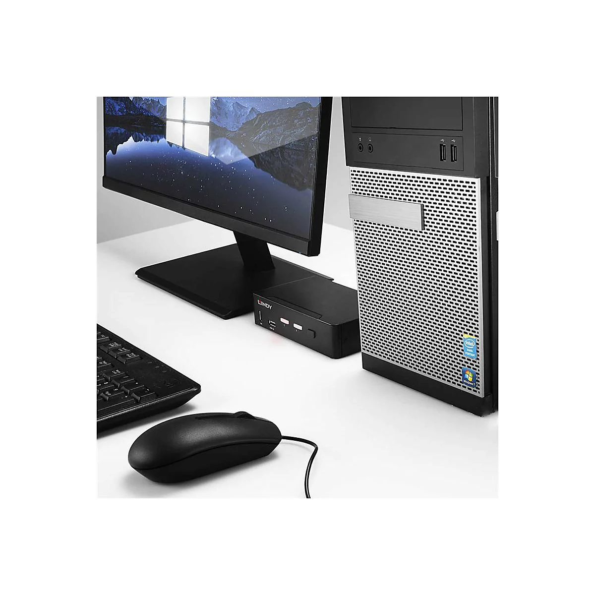Lindy - KVM-/Audio-/USB-Switch - 2 x KVM/Audio/USB - 1 lokaler Benutzer - Desktop