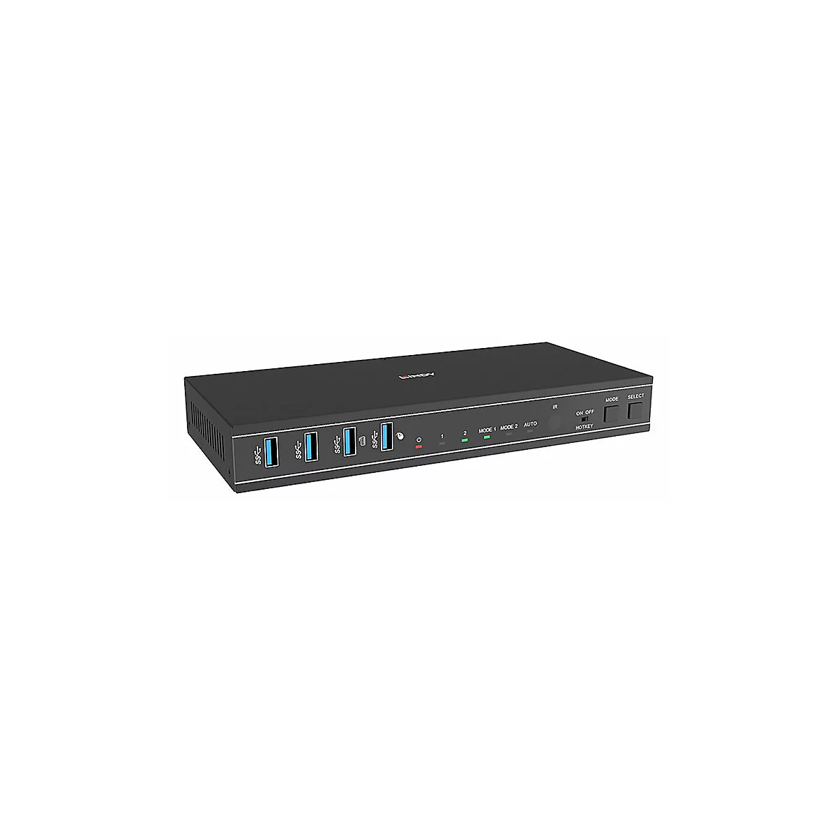 Lindy - KVM-/Audio-/USB-Switch - Dual-Head, HDMI 4K60, USB 3.0 - 2 x KVM/Audio/USB - 1 lokaler Benutzer - Desktop