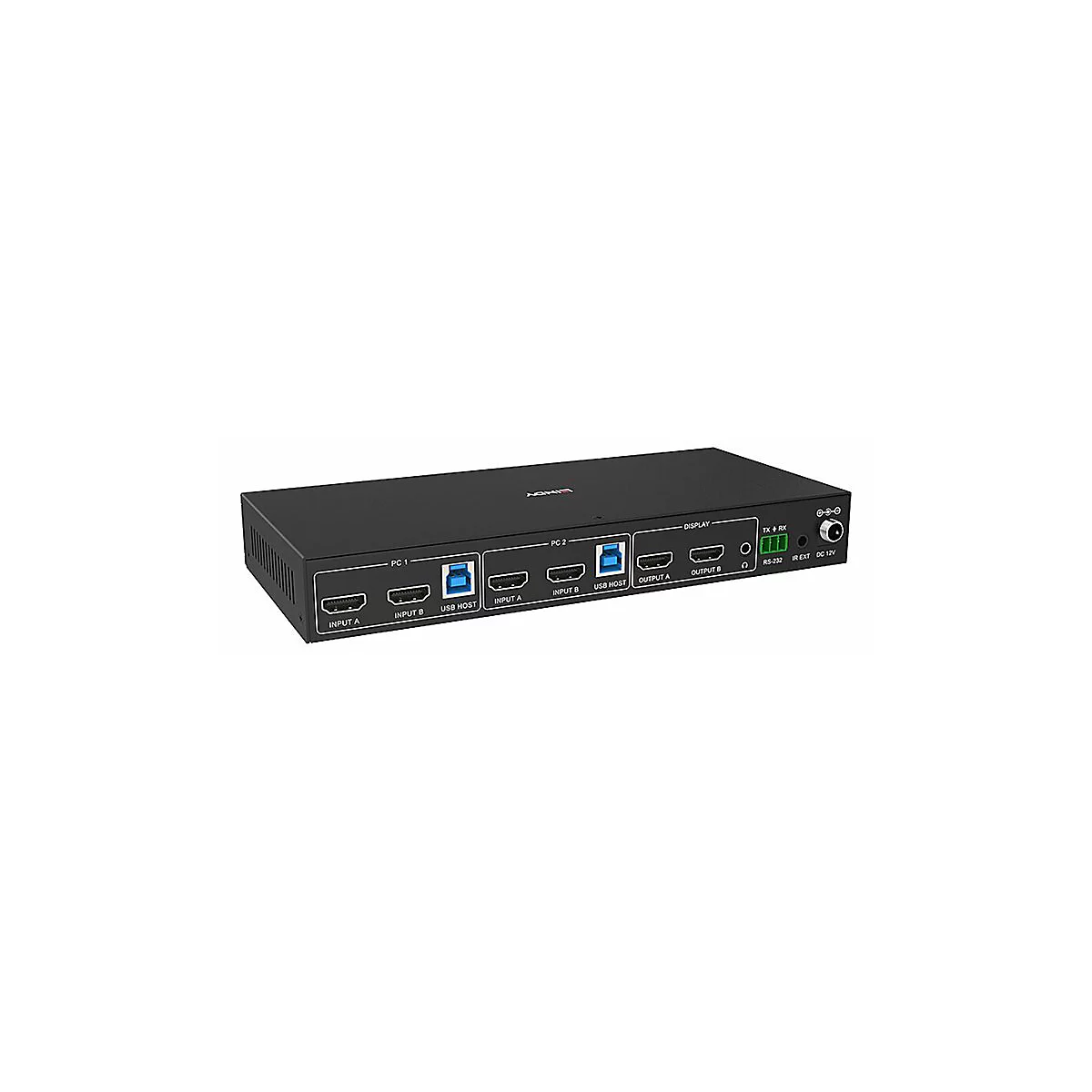 Lindy - KVM-/Audio-/USB-Switch - Dual-Head, HDMI 4K60, USB 3.0 - 2 x KVM/Audio/USB - 1 lokaler Benutzer - Desktop