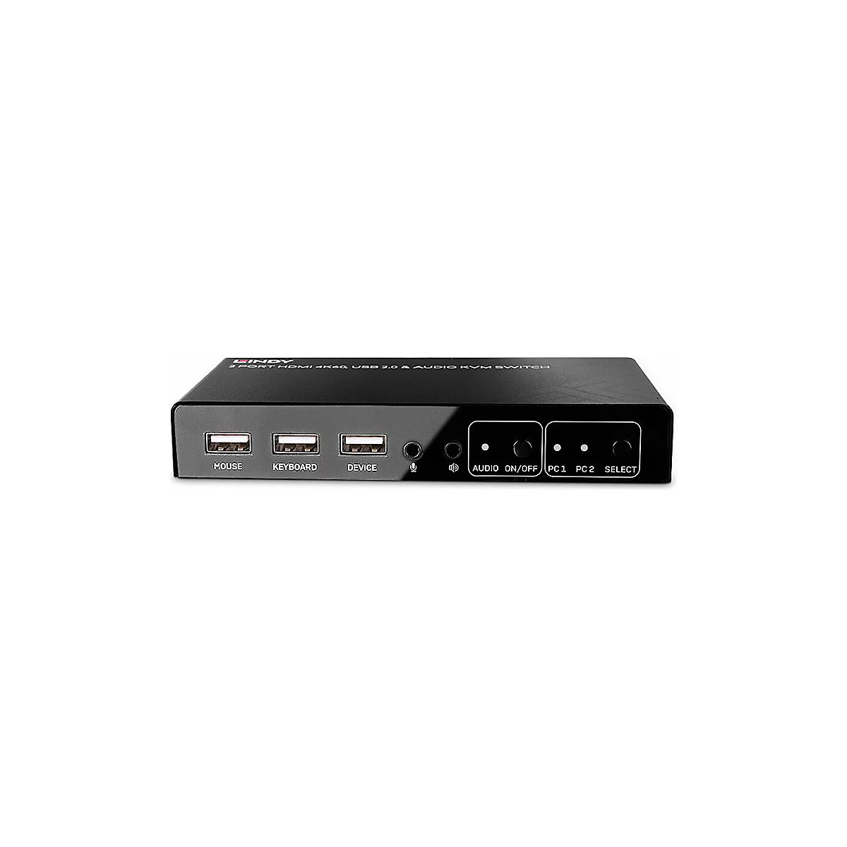 Lindy - KVM-/Audio-/USB-Switch - HDMI 4K60, USB 2.0 - 2 x KVM/Audio/USB - 1 lokaler Benutzer - Desktop