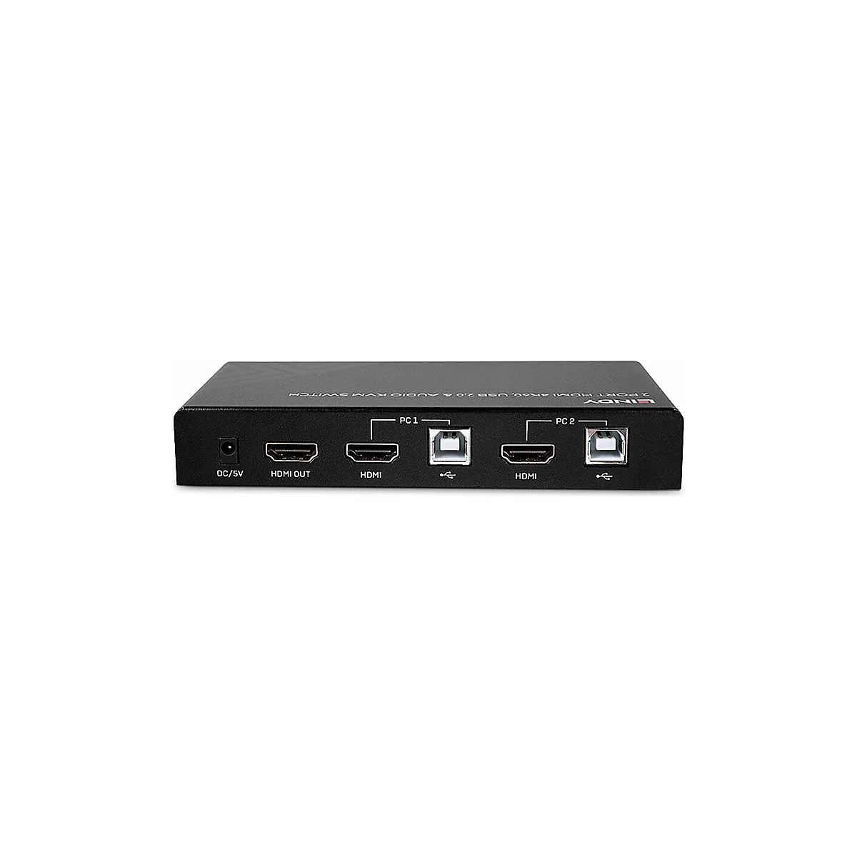 Lindy - KVM-/Audio-/USB-Switch - HDMI 4K60, USB 2.0 - 2 x KVM/Audio/USB - 1 lokaler Benutzer - Desktop