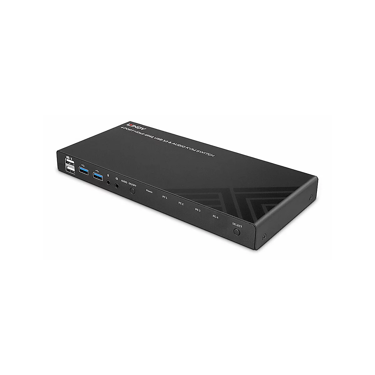 Lindy - KVM-/Audio-/USB-Switch - HDMI 4K60, USB 3.0 - 4 x KVM/Audio/USB - 1 lokaler Benutzer - Desktop