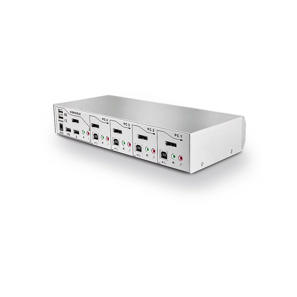 Lindy KVM Switch Pro DisplayPort USB 2.0 Audio - KVM-/Audio-/USB-Switch - 4 Anschlüsse