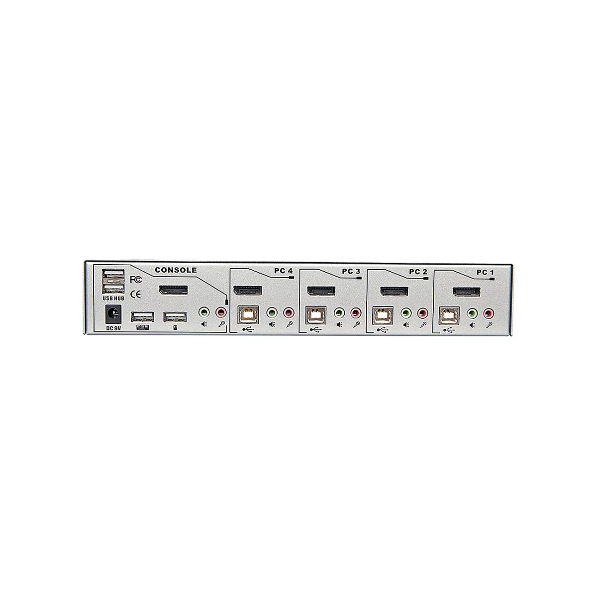 Lindy KVM Switch Pro DisplayPort USB 2.0 Audio - KVM-/Audio-/USB-Switch - 4 Anschlüsse