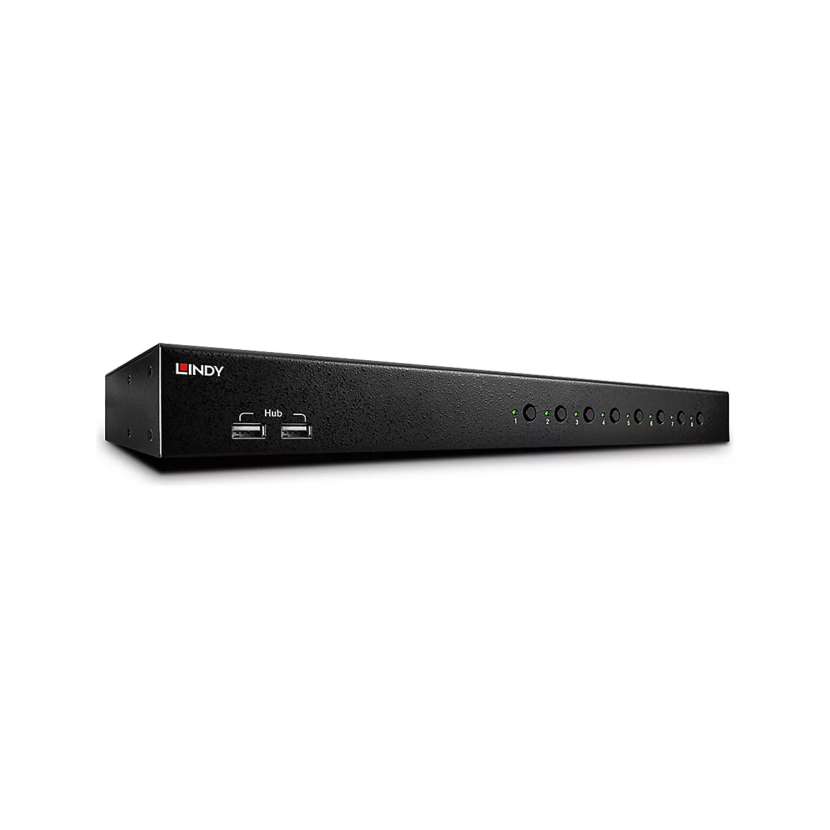 Lindy KVM Switch Pro USB 2.0 Audio DVI-I - KVM-/Audio-/USB-Switch - 8 Anschlüsse