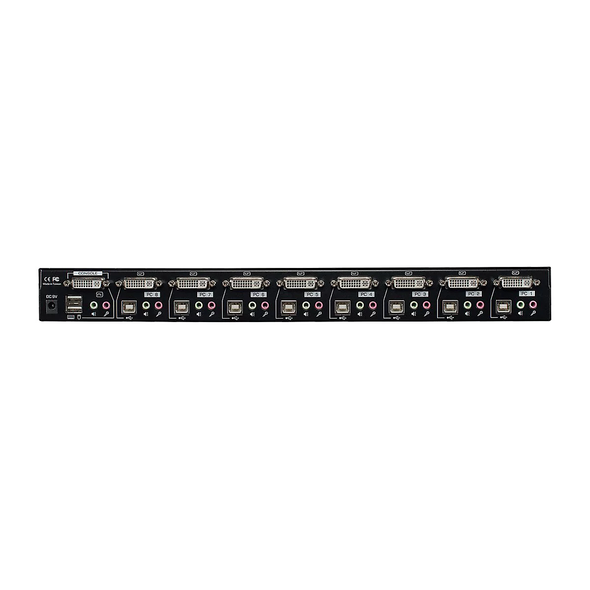 Lindy KVM Switch Pro USB 2.0 Audio DVI-I - KVM-/Audio-/USB-Switch - 8 Anschlüsse