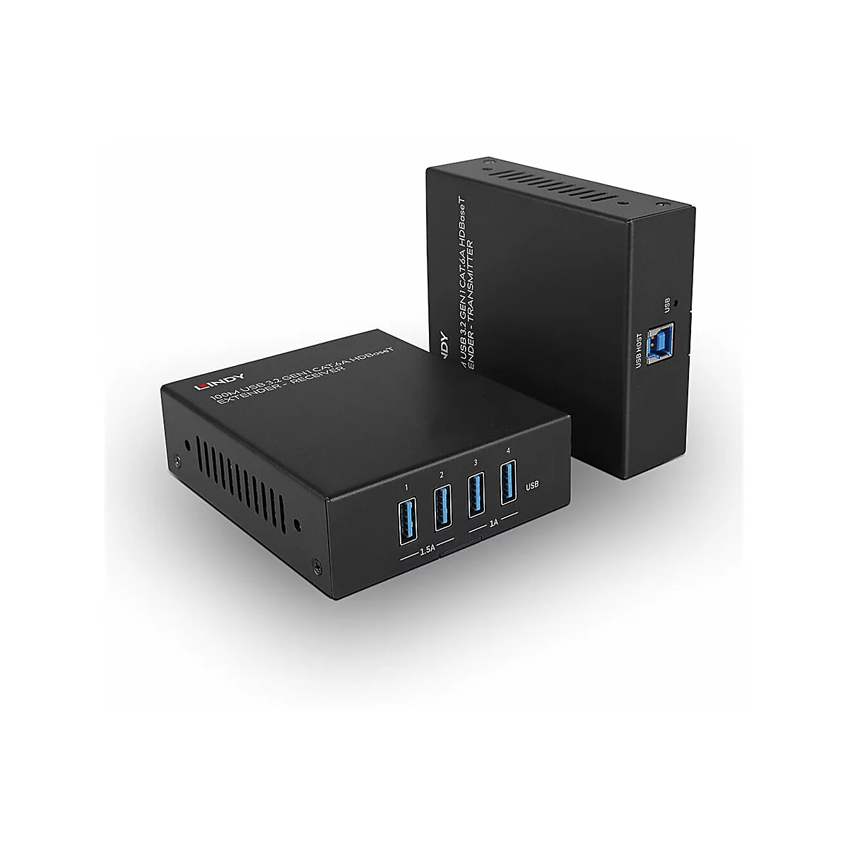 LINDY - Sender und Empfänger - USB/Netzwerk-Extender - USB 3.2 Gen 1, HDBaseT - über CAT 6a - bis zu 100 m
