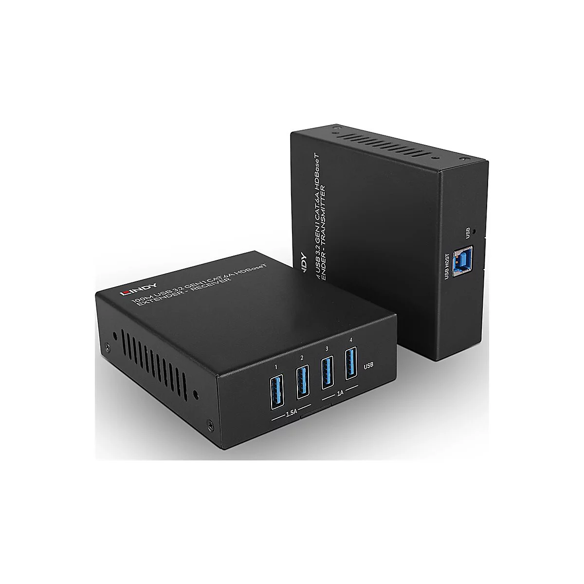 LINDY - Sender und Empfänger - USB/Netzwerk-Extender - USB 3.2 Gen 1, HDBaseT - über CAT 6a - bis zu 100 m