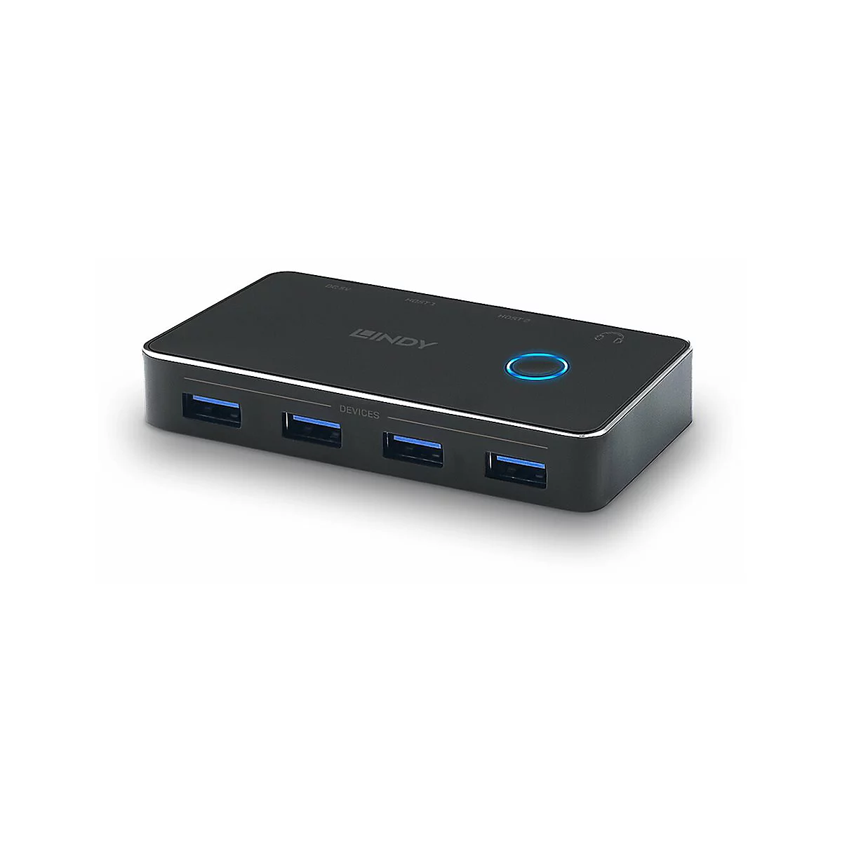 Lindy - USB-Umschalter für die gemeinsame Nutzung von Peripheriegeräten - 2:4 - 4 x USB 3.2 Gen 1 + 2 x USB 3.2 Gen 1 - Desktop