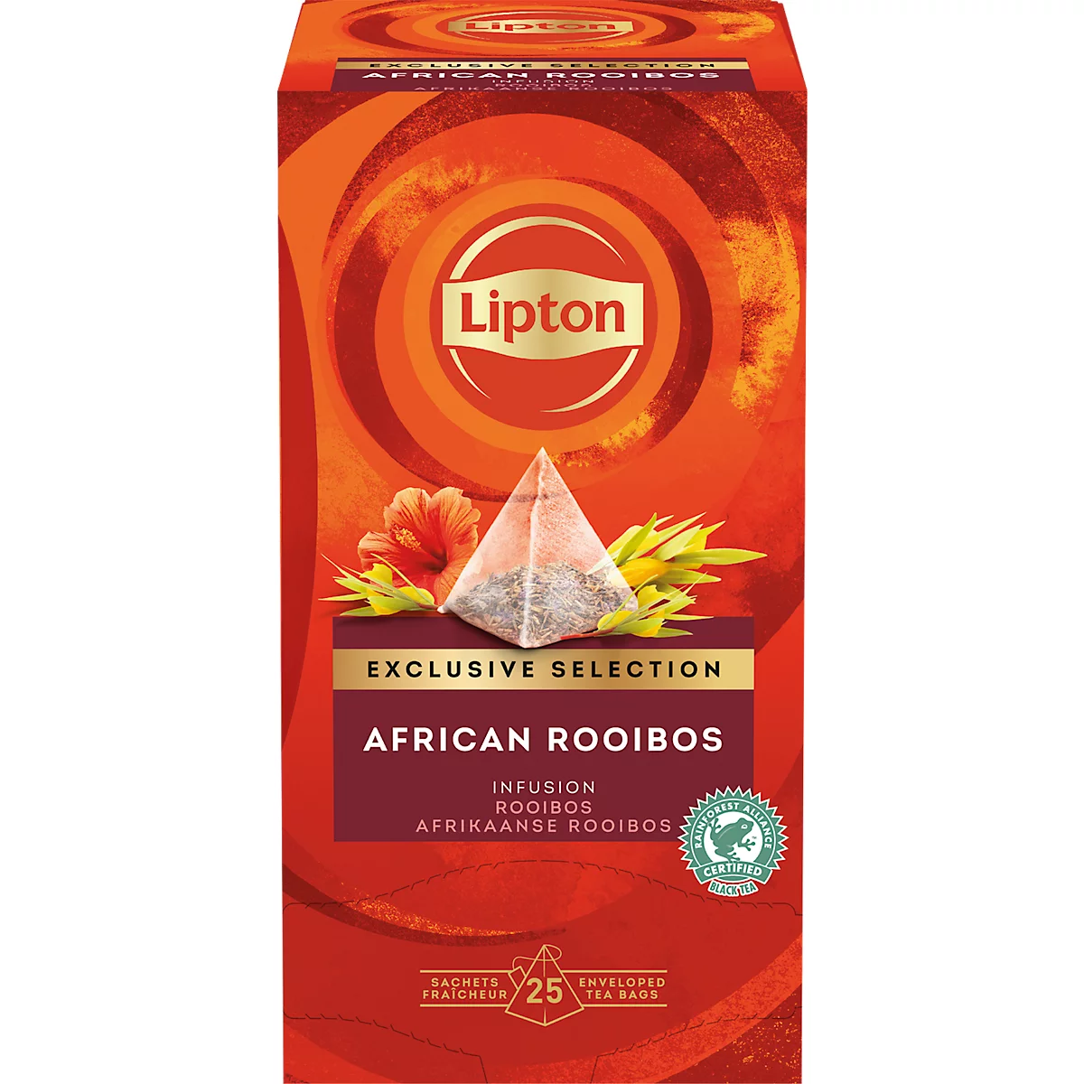 Lipton Exclusive Selection Afrika Rooibos, sachets pyramidaux, 1 x 25 sachets de thé