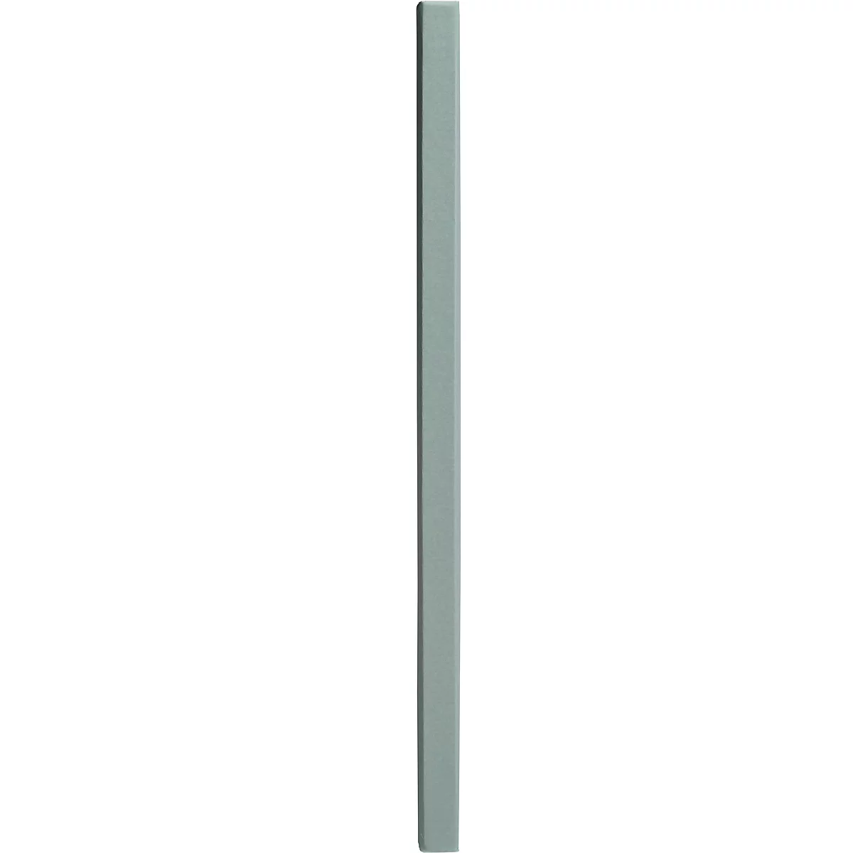 Un rectangle étroit et gris sur fond blanc.