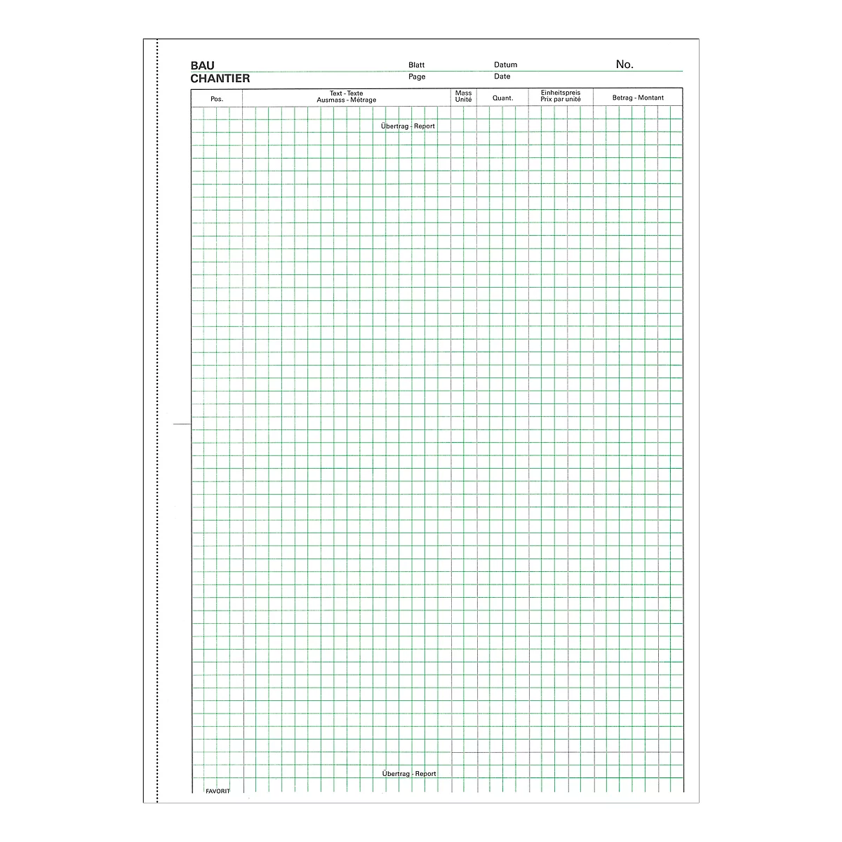 Livre de mesures et de devis 5 mm avec couverture