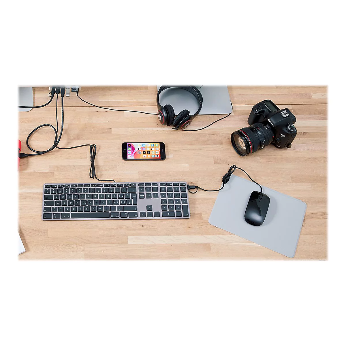 LMP Easy Mouse - Maus - optisch - 2 Tasten - kabelgebunden - USB, USB-C
