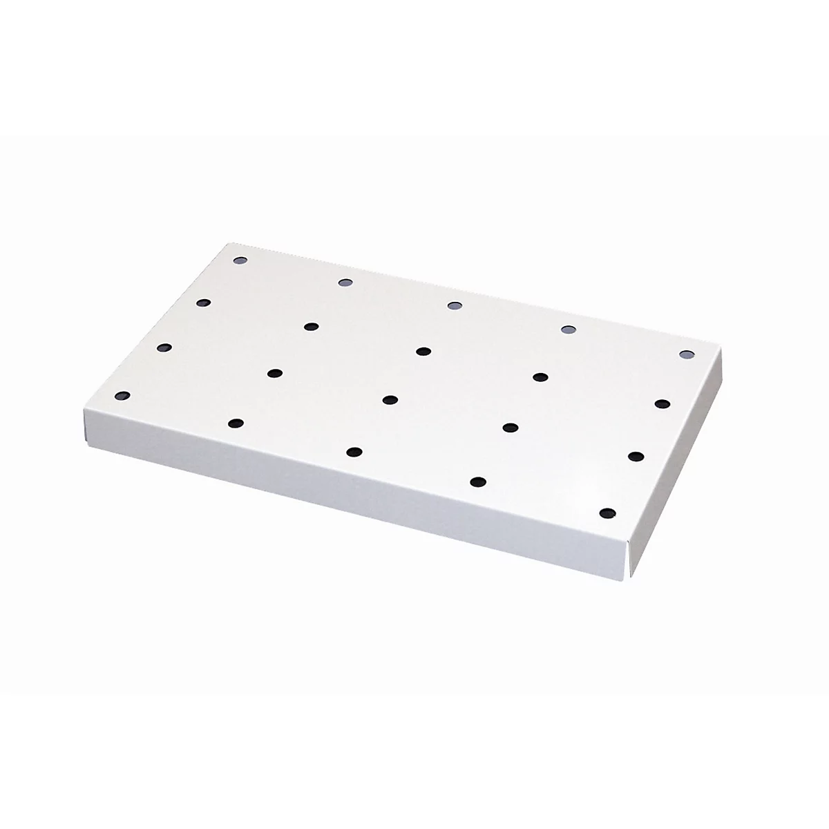 Lochblecheinsatz Standard für asecos Sicherheitsschränke der UB90 Serie, Stahlblech, lichtgrau, B 724 x T 417 x H 70 mm, bis 75 kg