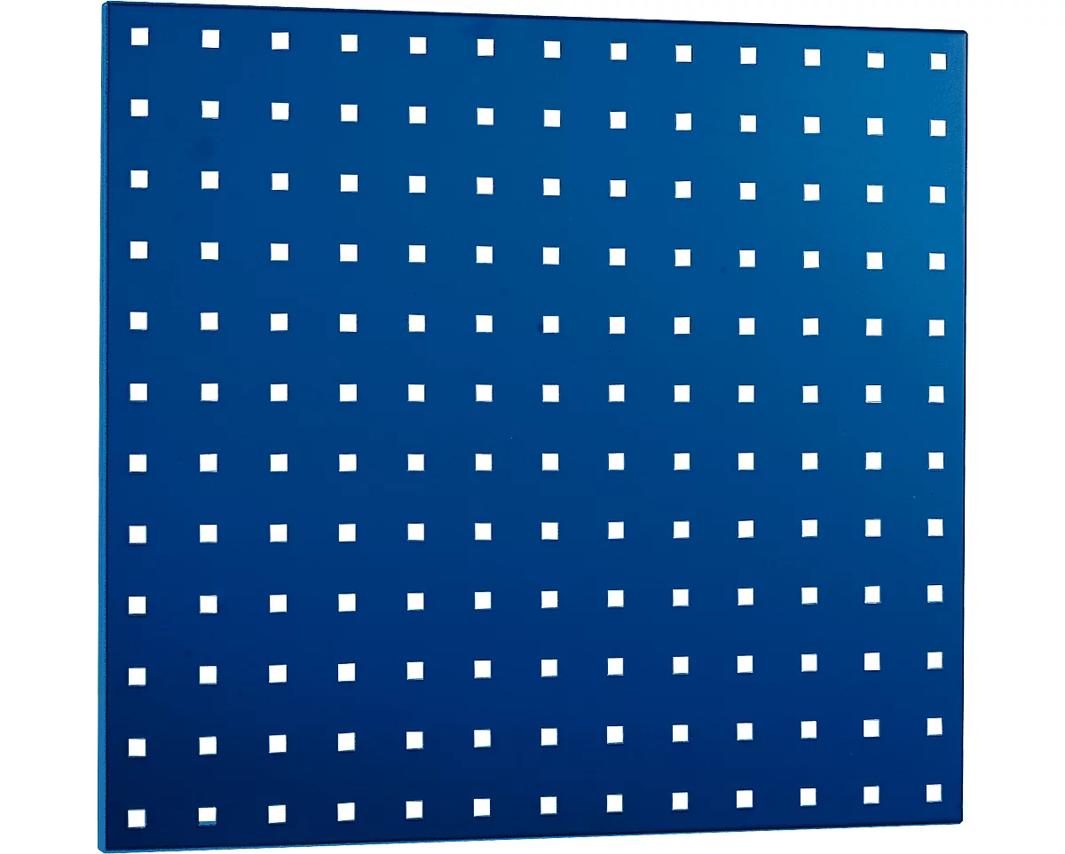 Lochplatte, zur Montage, 495 x 457 mm, enzianblau RAL 5010