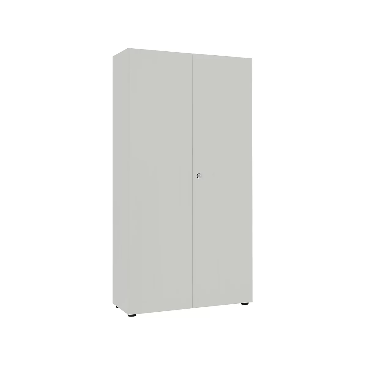 Locker 2-deurs, zonder akoestisch front, B 1000 x D 450 x H 2300 mm, zilverkleurig