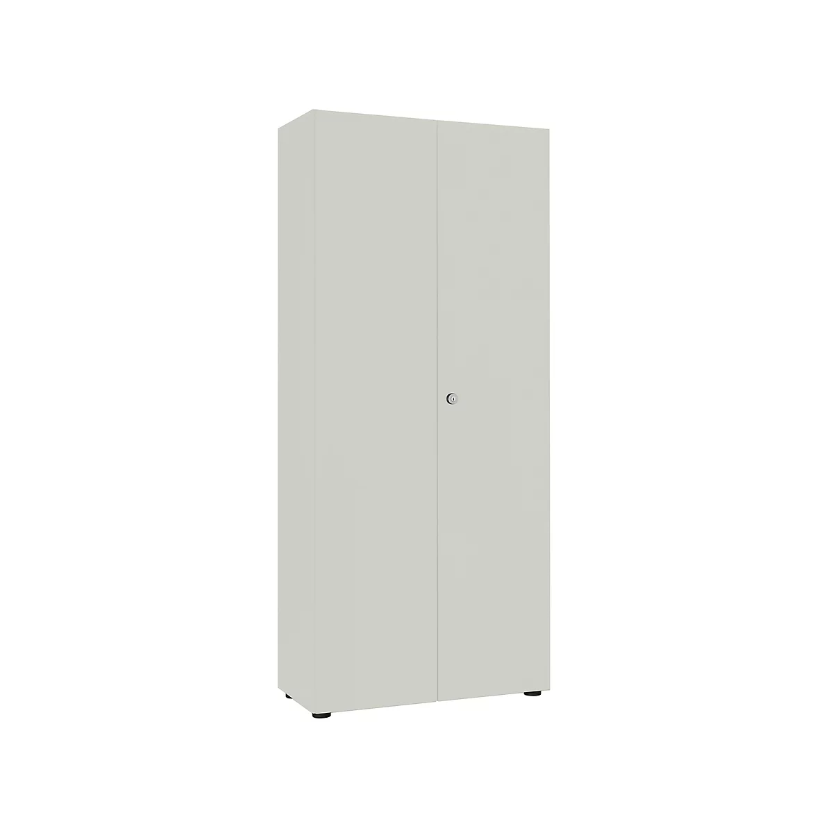 Locker 2-deurs, zonder akoestisch front, B 800 x D 450 x H 2300 mm, lichtgrijs