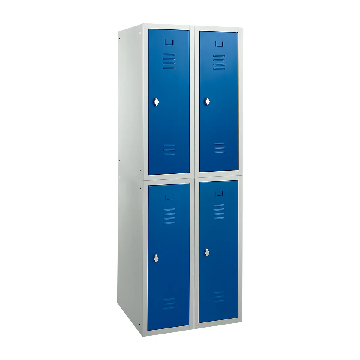 Locker - stalen - B 315 x D 500 x H 875 mm - veiligheidsslot met draaiende grendel - gemonteerd - gentiaanblauw
