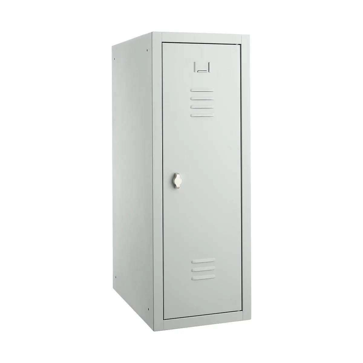 Locker - stalen - B 315 x D 500 x H 875 mm - veiligheidsslot met draaiende grendel - gemonteerd - lichtgrijs