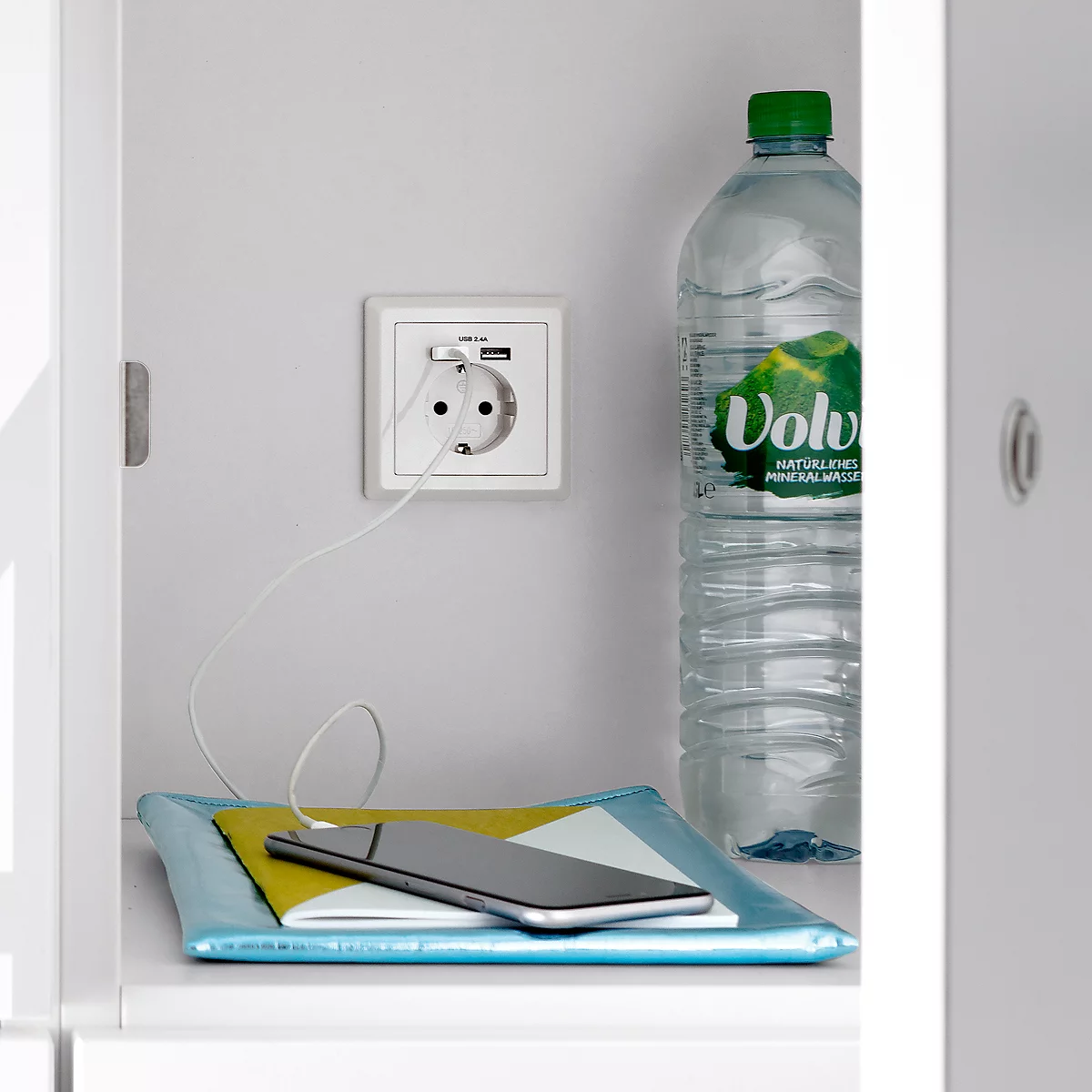 Lockerkast, B 1250 x D 430 x H 1548 mm, 12 afsluitbare vakken met cijfers, wit/basaltgrijs
