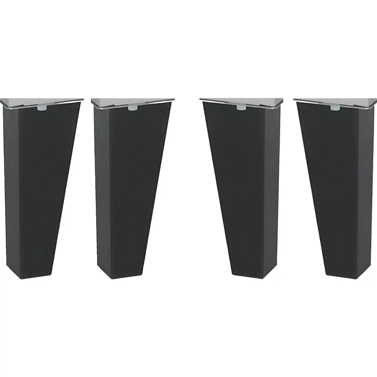 lockerpoten, zwart, 4 stuks