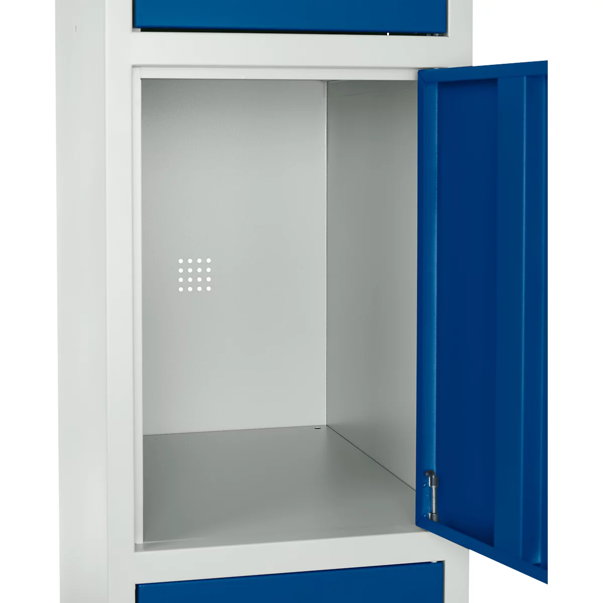 Lockerzuil, met cilinderslot, lichtgrijs/gentiaanblauw