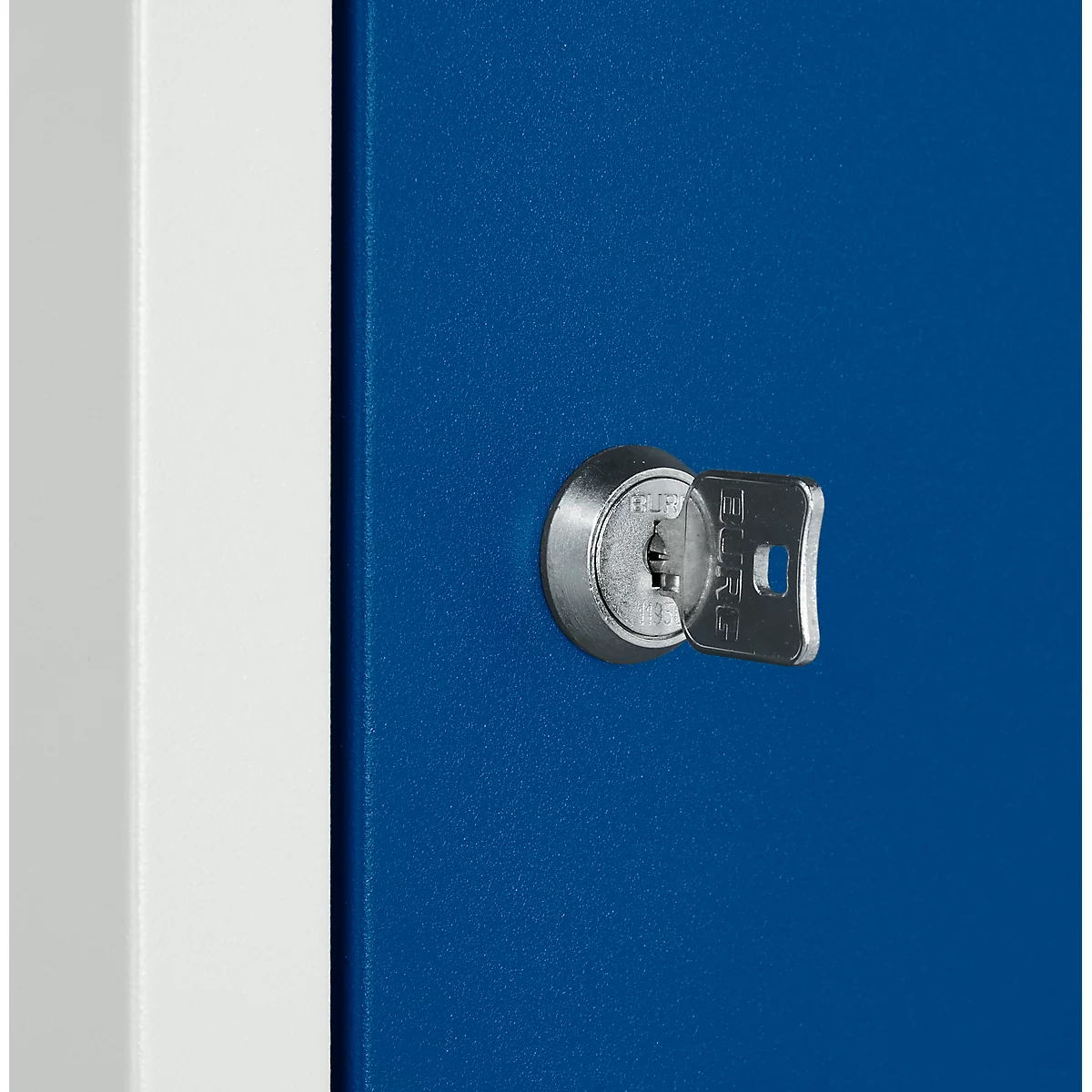 Lockerzuil, met cilinderslot, lichtgrijs/gentiaanblauw