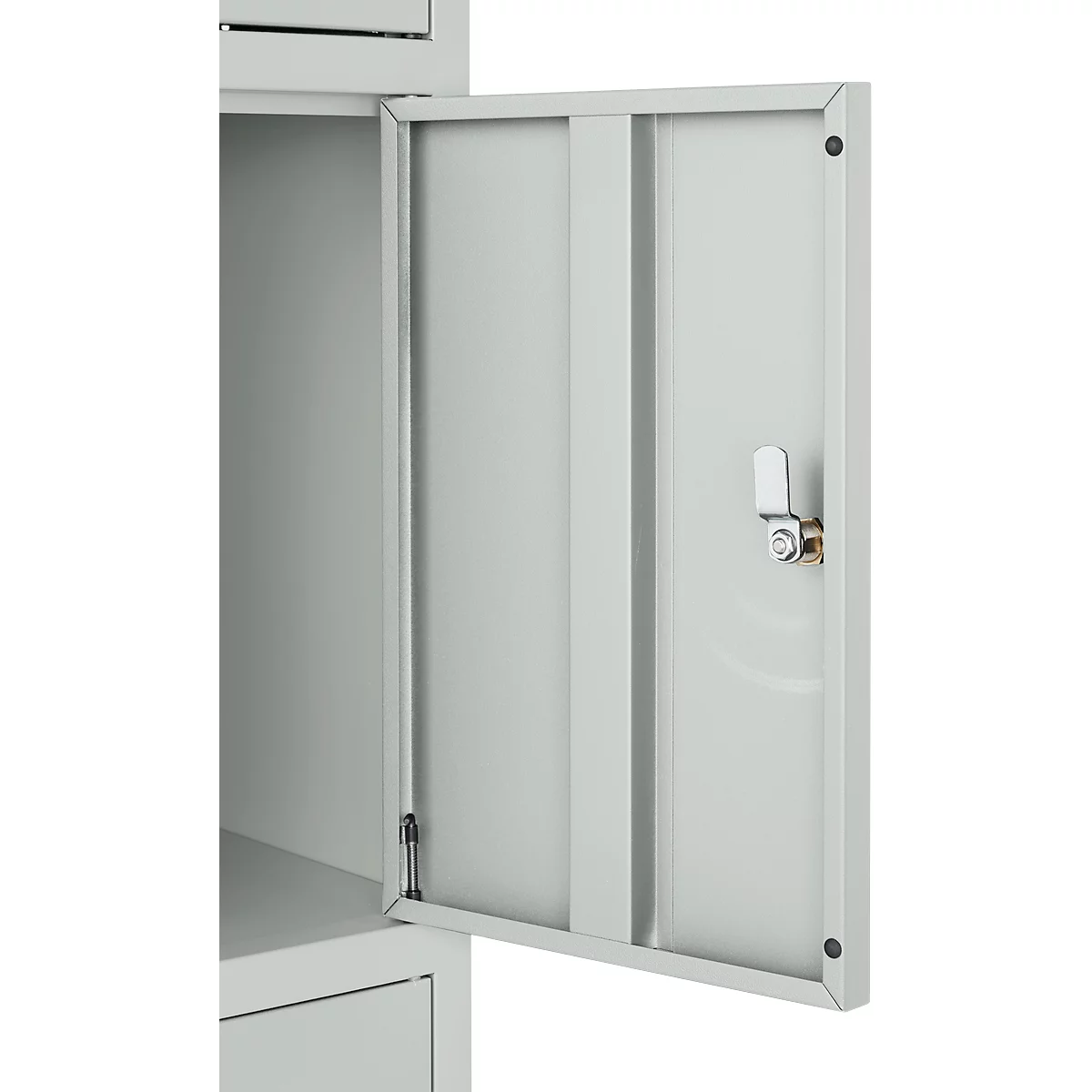 Lockerzuil, met cilinderslot, lichtgrijs/lichtgrijs