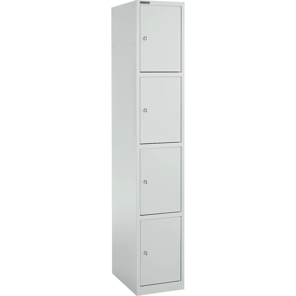 Lockerzuil, met cilinderslot, lichtgrijs/lichtgrijs