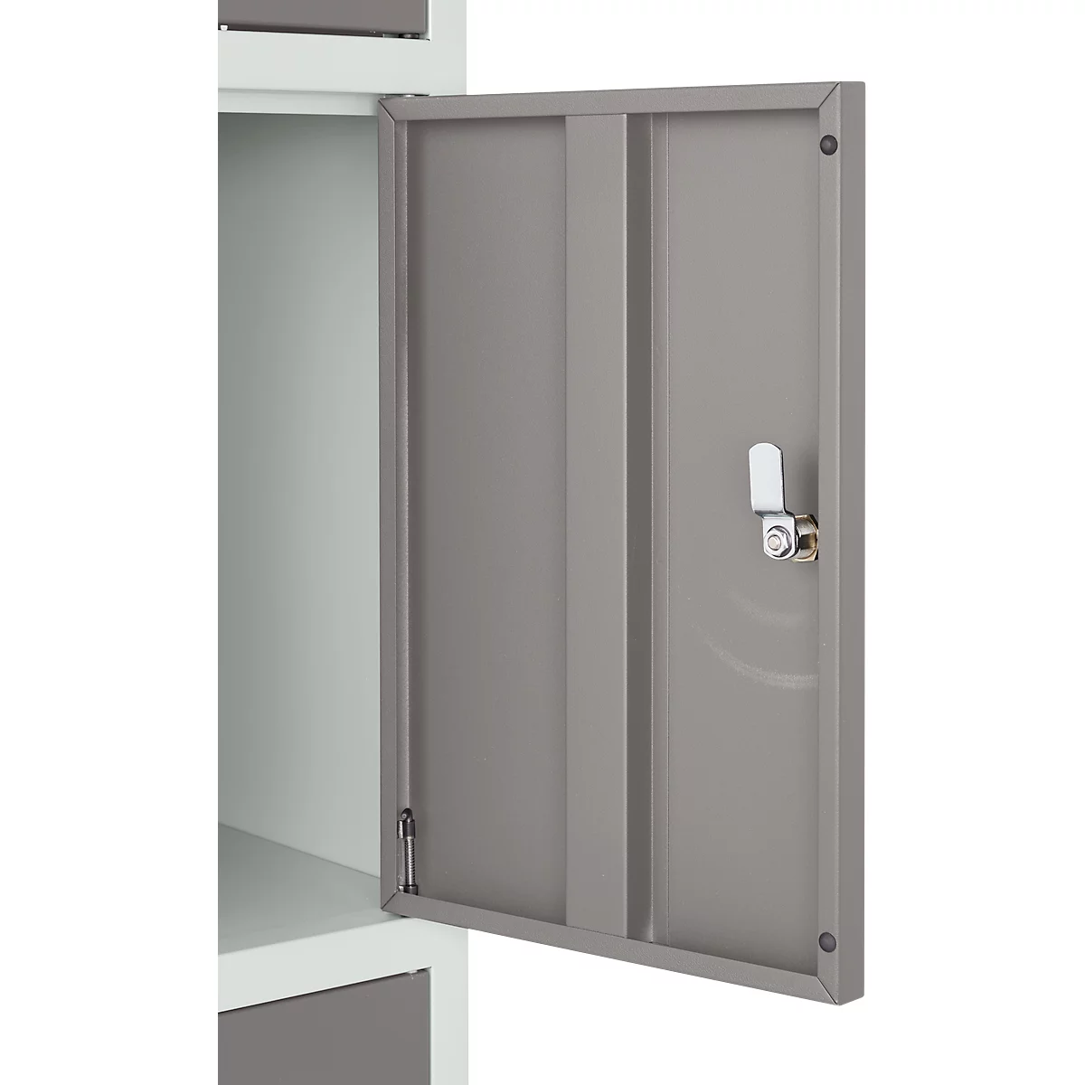 Lockerzuil, met cilinderslot, lichtgrijs/platina grijs